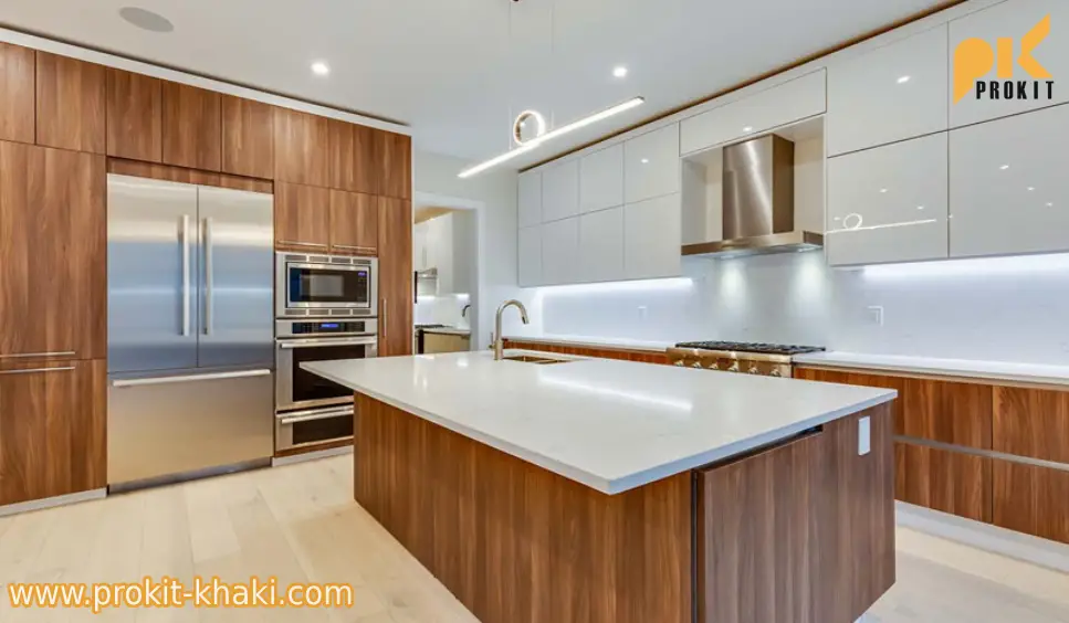 مدل های کابینت سفید قهوه‌ای