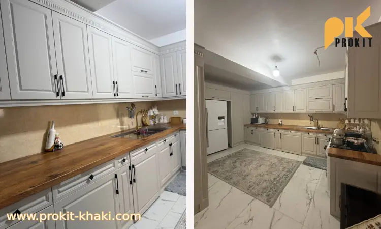 کابینت نئوکلاسیک کرم رنگ