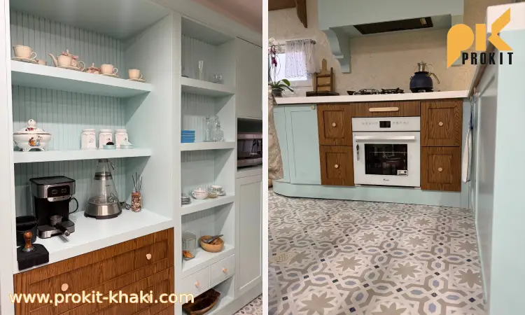 کابینت نئوکلاسیک برای آشپرخانه بزرگ